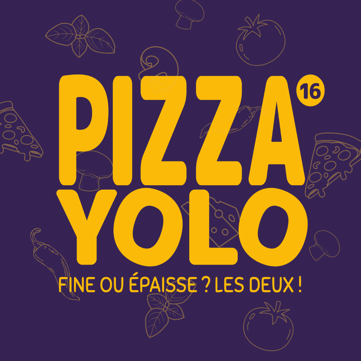 Logo Pizza YOLO avec fond